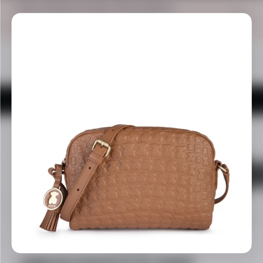 NEW Tous brown leather Sheraton crossbody bag